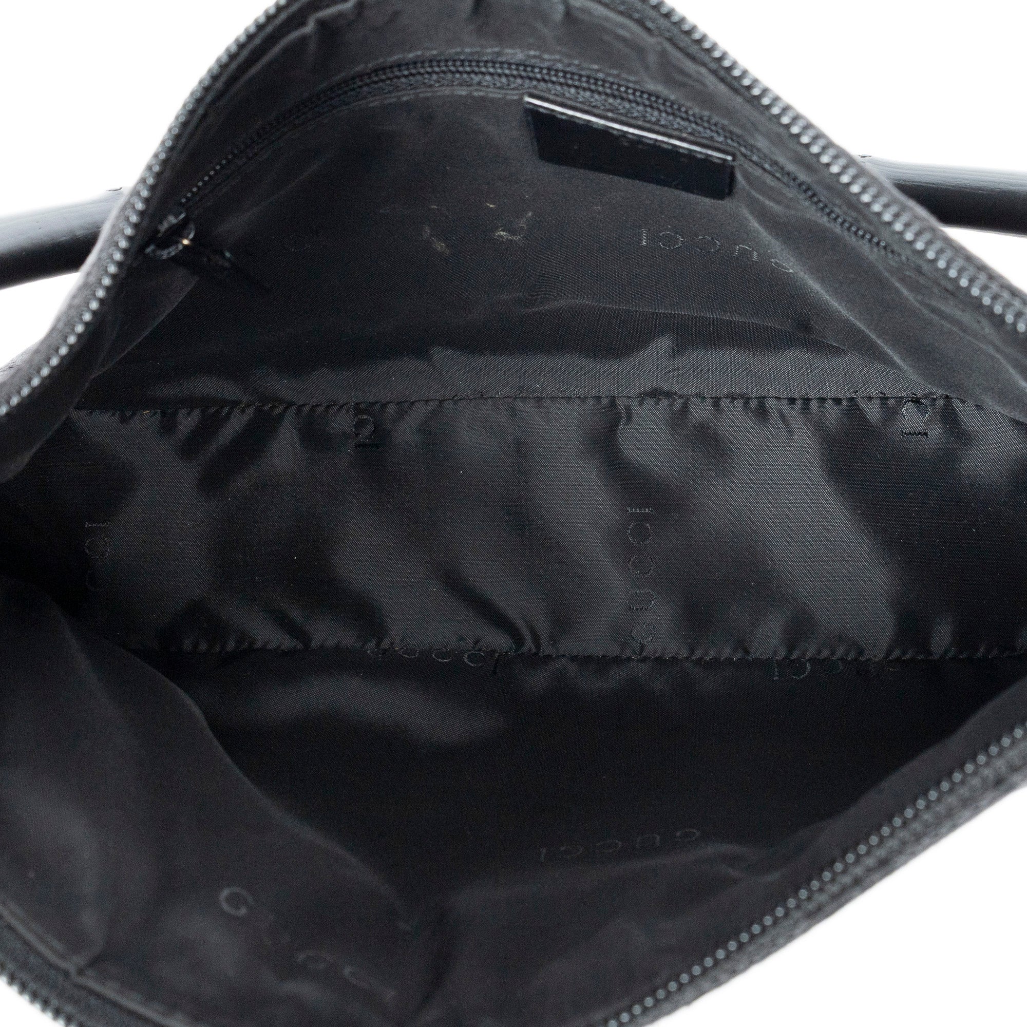 Sac Bandoulière Pochette Zippée Bambou Toile Monogrammée Noire
