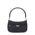 Shoulder Bag Bamboo Zip Pochette Black Monogrammed Canvas