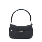 Shoulder Bag Bamboo Zip Pochette Black Monogrammed Canvas