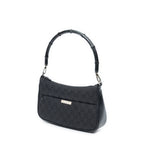 Shoulder Bag Bamboo Zip Pochette Black Monogrammed Canvas