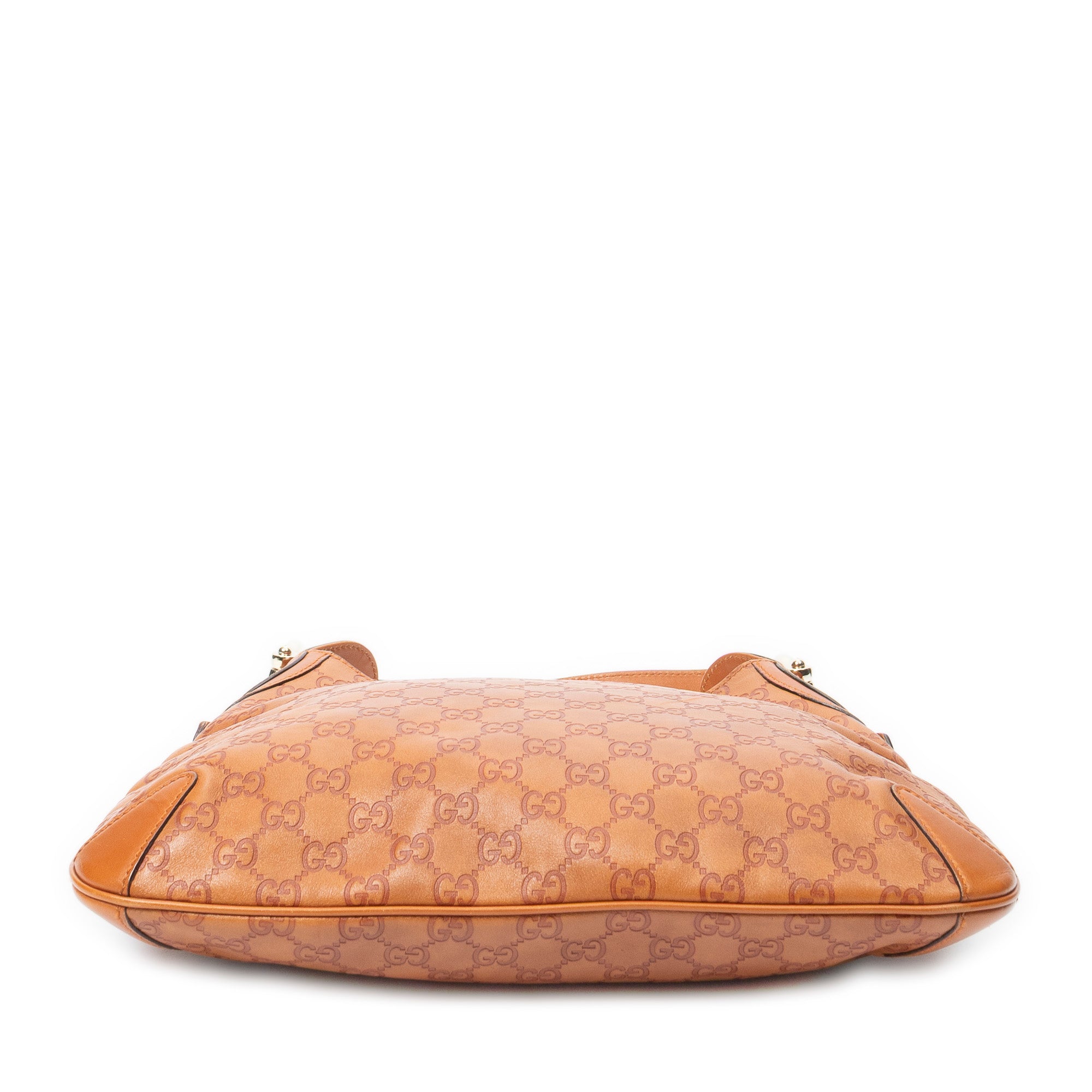 Shoulder Bag Horsebit Creole Hobo Orange Guccissima Leather