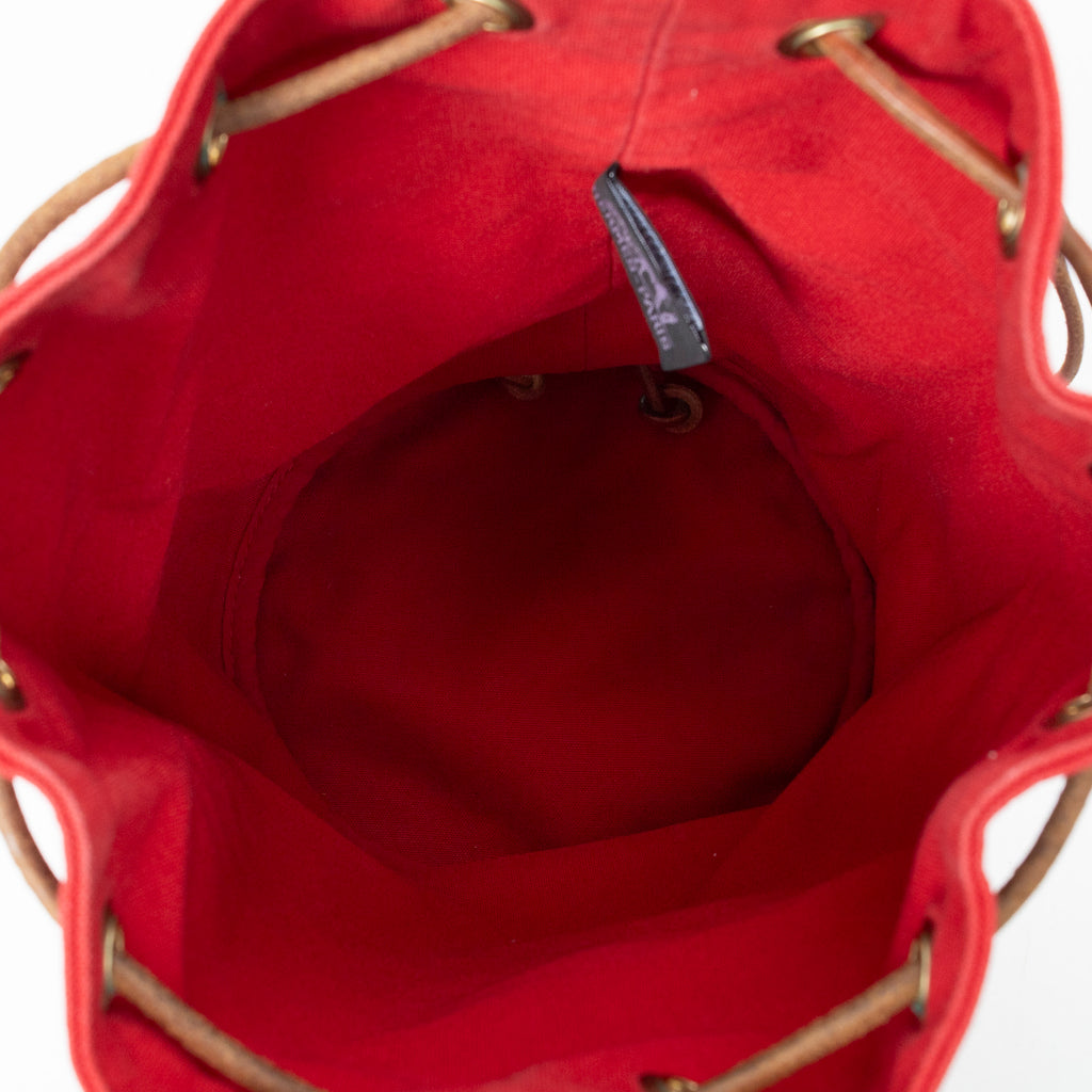 Shoulder Bag Polochon Mimile Red Toile Officier Canvas