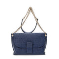 Shoulder Bag Anagram Avenue Crossbody Navy Anagram Embossed Leather