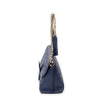 Shoulder Bag Anagram Avenue Crossbody Navy Anagram Embossed Leather