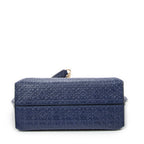Shoulder Bag Anagram Avenue Crossbody Navy Anagram Embossed Leather
