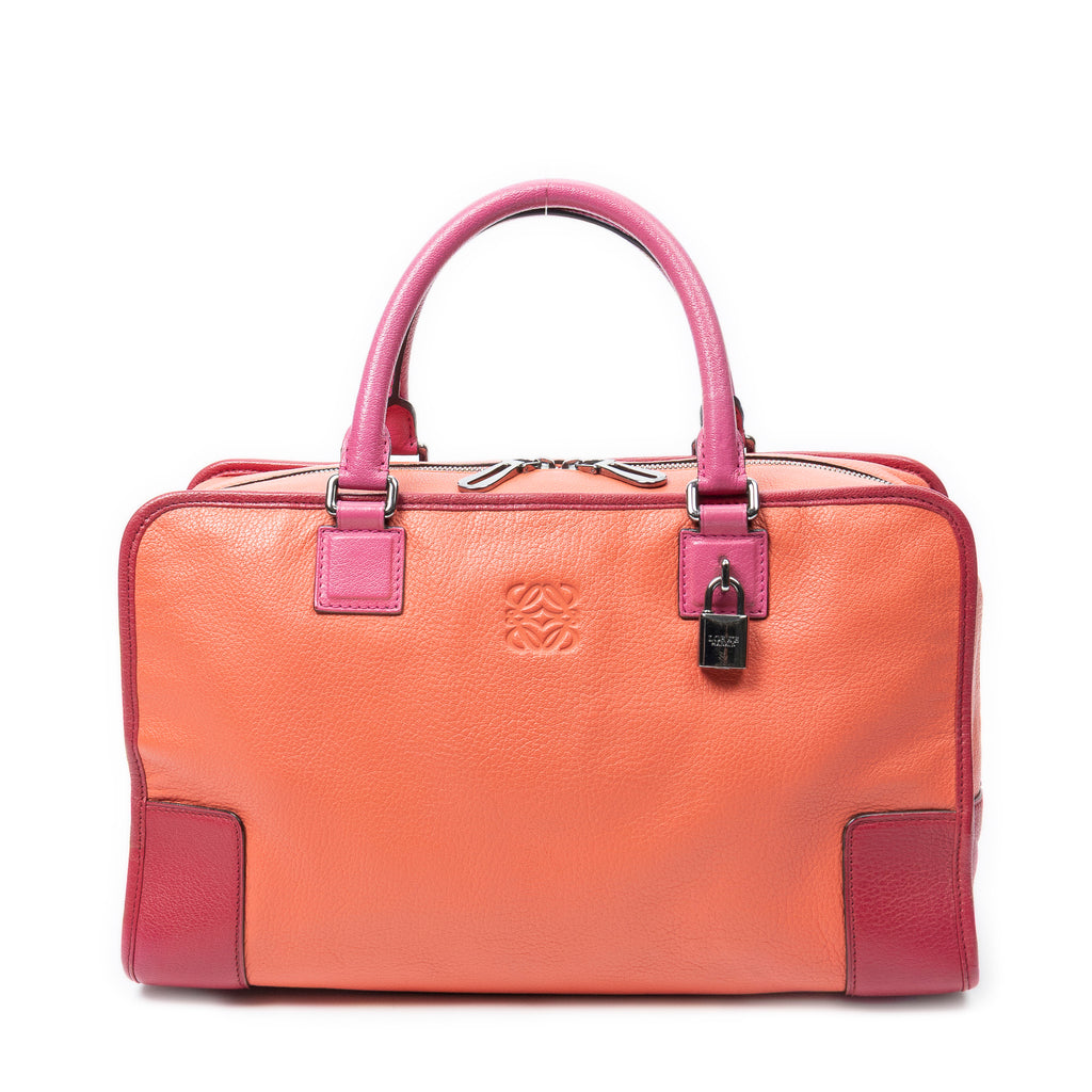 Handbag Amazona 36 Orange Grained Calfskin Leather