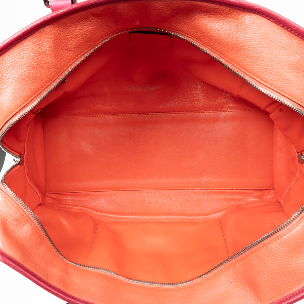 Handbag Amazona 36 Orange Grained Calfskin Leather