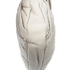 Bolso de hombro Coffer doble bolsillo Hobo piel Nappa Matelassé gris