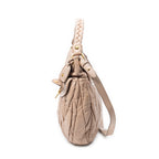 Shoulder Bag Coffer Double Pocket Hobo Light Pink Nappa Matelasse Leather