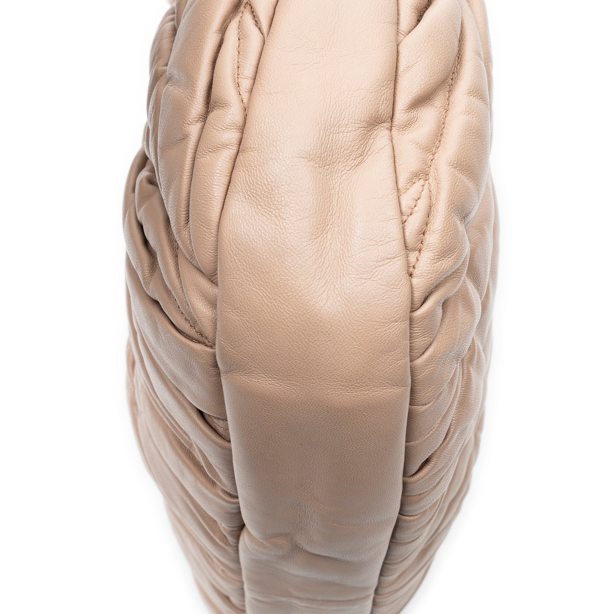 Shoulder Bag Coffer Double Pocket Hobo Light Pink Nappa Matelasse Leather