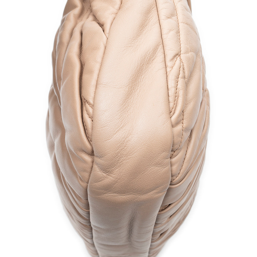 Shoulder Bag Coffer Double Pocket Hobo Light Pink Nappa Matelasse Leather