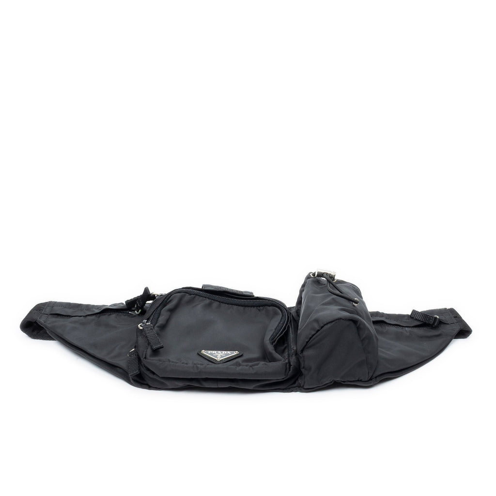 Shoulder Bag Belt Bag Black Nylon Canvas
