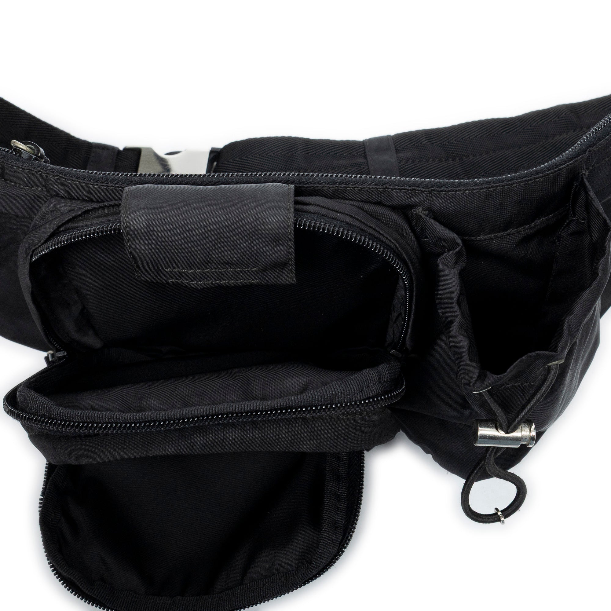 Shoulder Bag Belt Bag Black Nylon Canvas