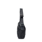 Shoulder Bag Zip Crossbody Black Nylon Canvas