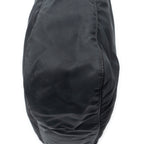 Shoulder Bag Zip Crossbody Black Nylon Canvas