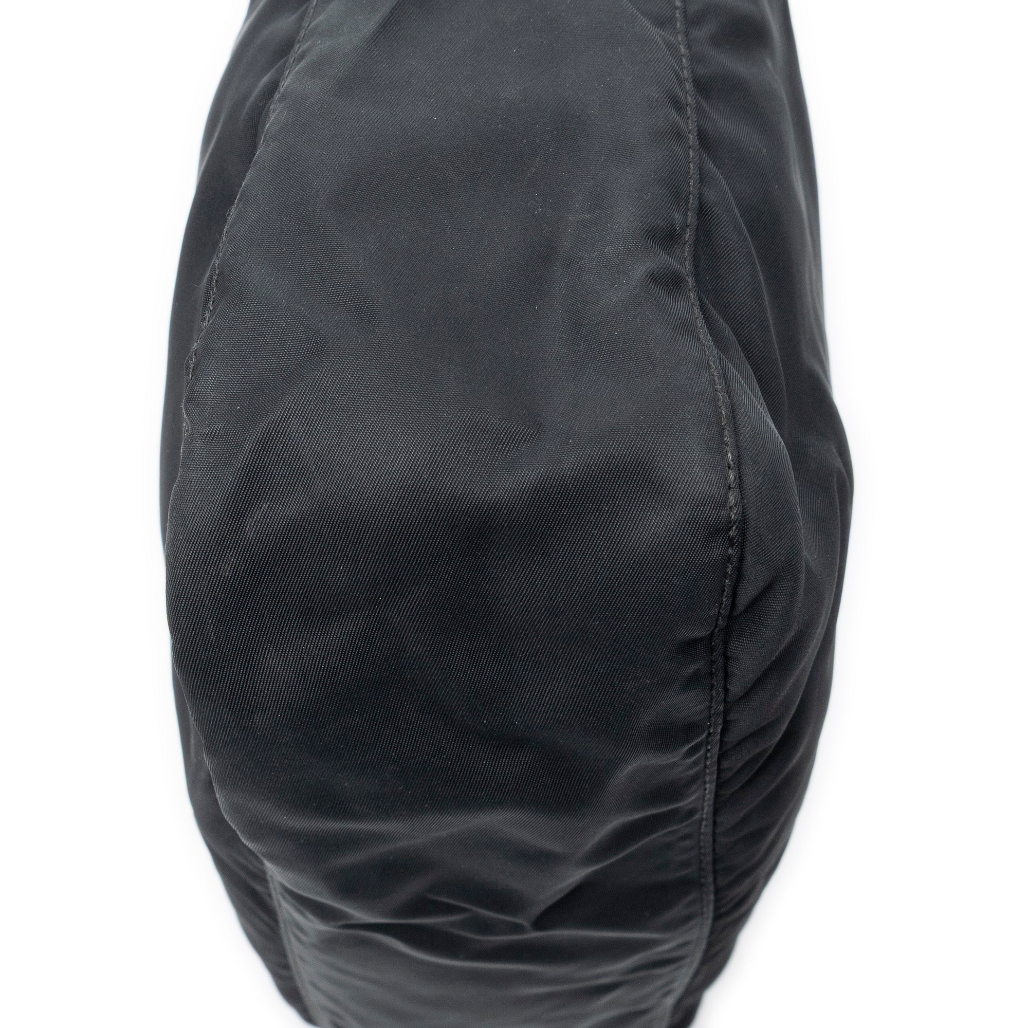 Shoulder Bag Zip Crossbody Black Nylon Canvas