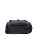 Shoulder Bag Front Buckle Flap Crossbody Black Nylon Canvas