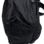 Shoulder Bag Front Buckle Flap Crossbody Black Nylon Canvas