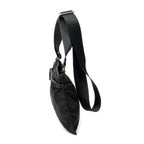 Shoulder Bag Small Zip Flat Messenger Black Nylon Canvas