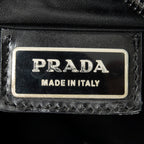 Shoulder Bag Small Zip Flat Messenger Black Nylon Canvas