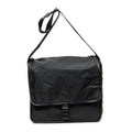 Shoulder Bag Buckle Flap Messenger Black Nylon Canvas