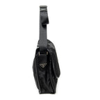 Shoulder Bag Buckle Flap Messenger Black Nylon Canvas