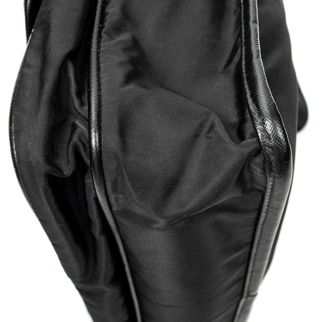 Shoulder Bag Buckle Flap Messenger Black Nylon Canvas