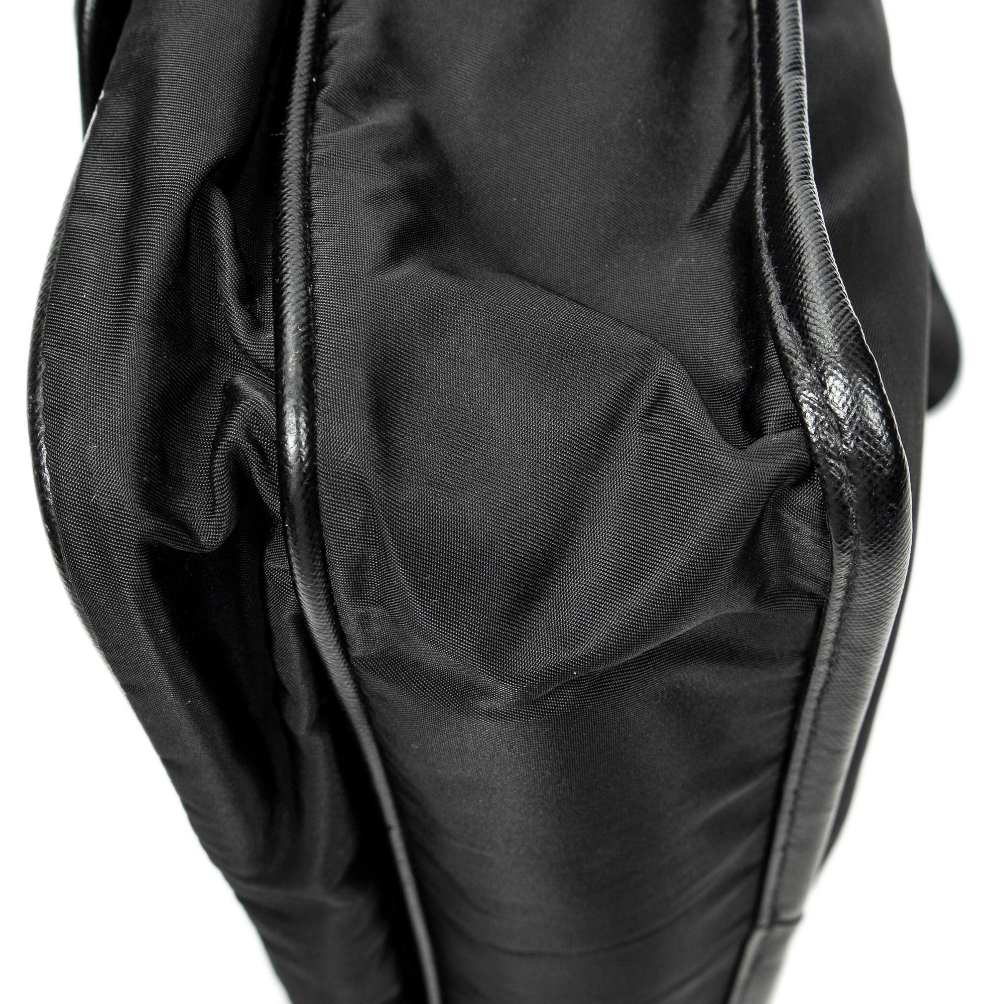 Shoulder Bag Buckle Flap Messenger Black Nylon Canvas