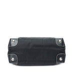 Shoulder Bag Small Open Tote Black Nylon Canvas