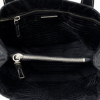 Shoulder Bag Small Open Tote Black Nylon Canvas