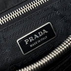Shoulder Bag Small Open Tote Black Nylon Canvas