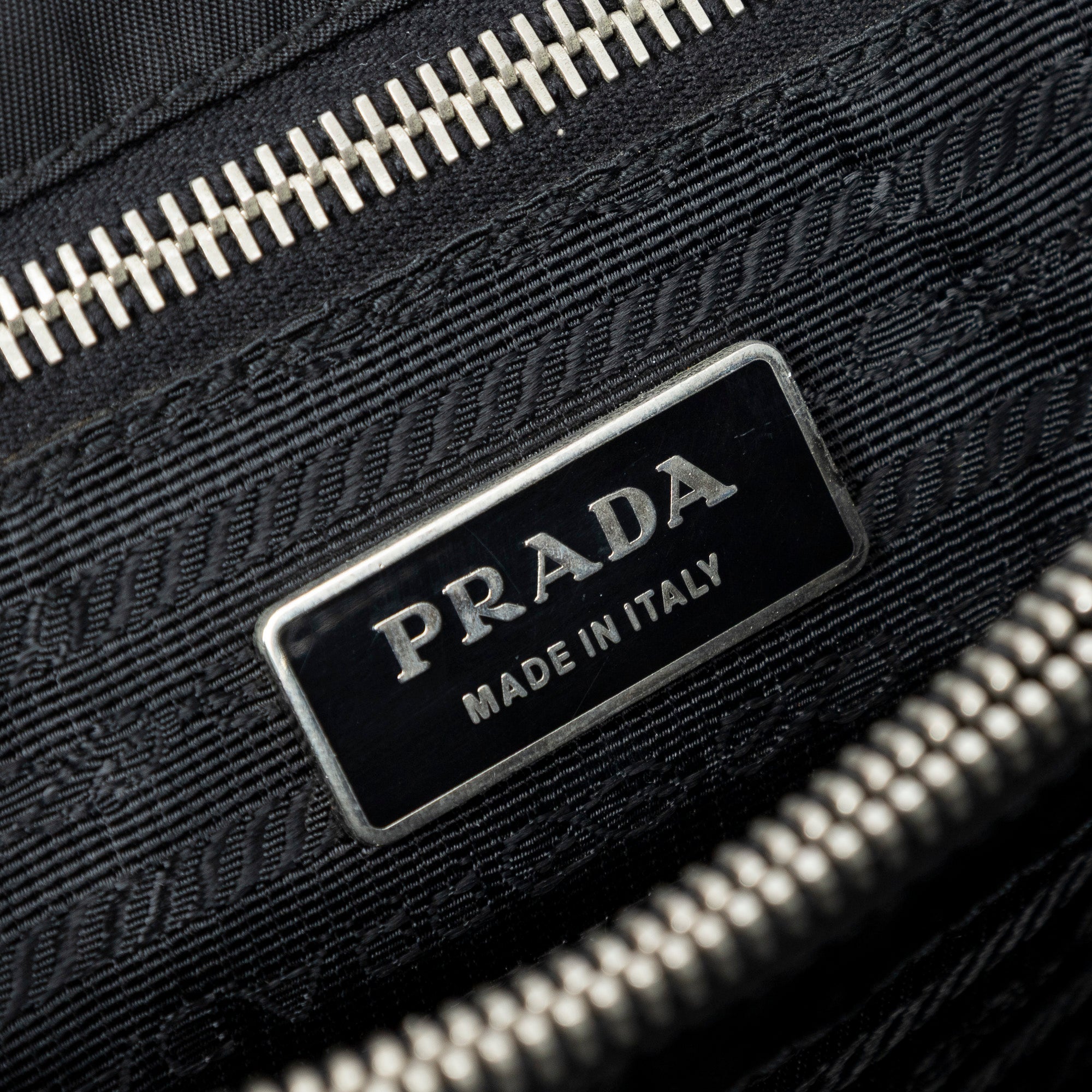 Shoulder Bag Small Open Tote Black Nylon Canvas