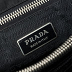 Shoulder Bag Small Open Tote Black Nylon Canvas