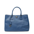 Shoulder Bag Large Open Tote Navy Saffiano Leather