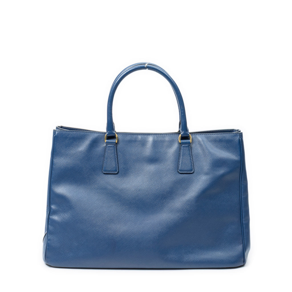 Shoulder Bag Large Open Tote Navy Saffiano Leather