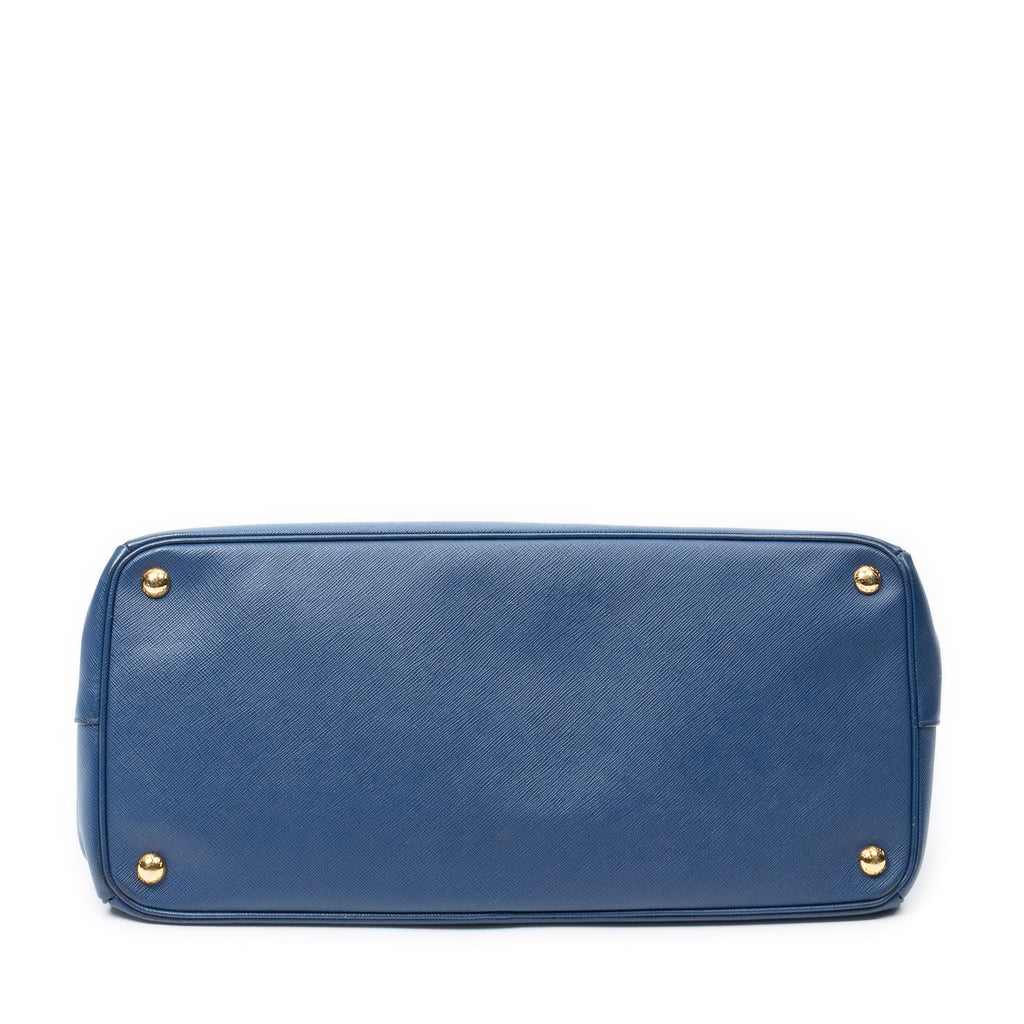Shoulder Bag Large Open Tote Navy Saffiano Leather