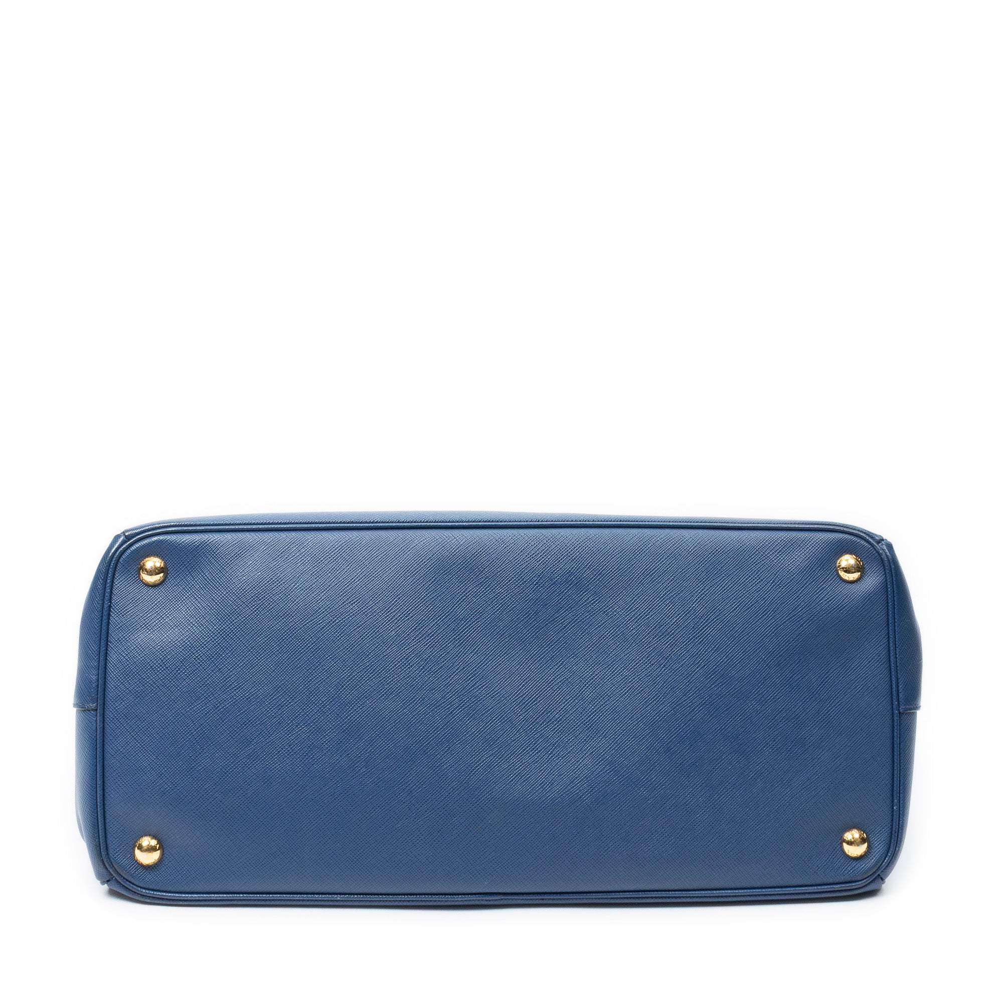 Shoulder Bag Large Open Tote Navy Saffiano Leather