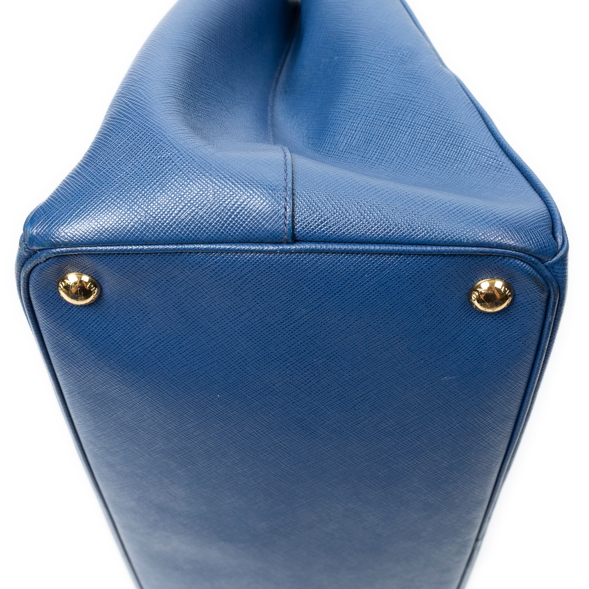 Shoulder Bag Large Open Tote Navy Saffiano Leather