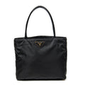 Shoulder Bag Shopping Tote Black Nylon Canvas