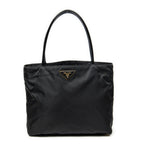 Shoulder Bag Shopping Tote Black Nylon Canvas
