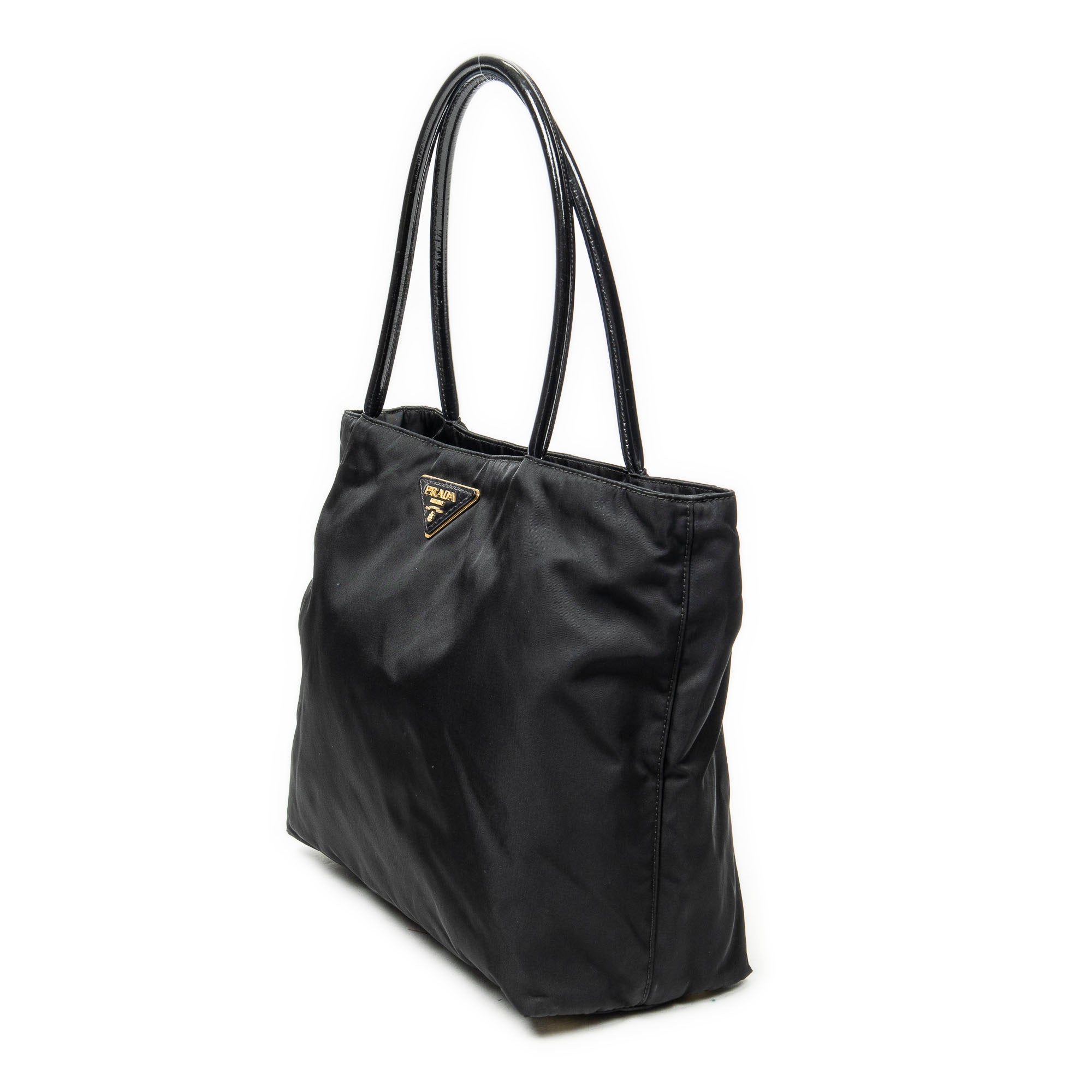 Shoulder Bag Shopping Tote Black Nylon Canvas