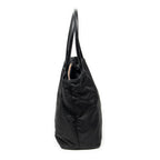 Shoulder Bag Shopping Tote Black Nylon Canvas