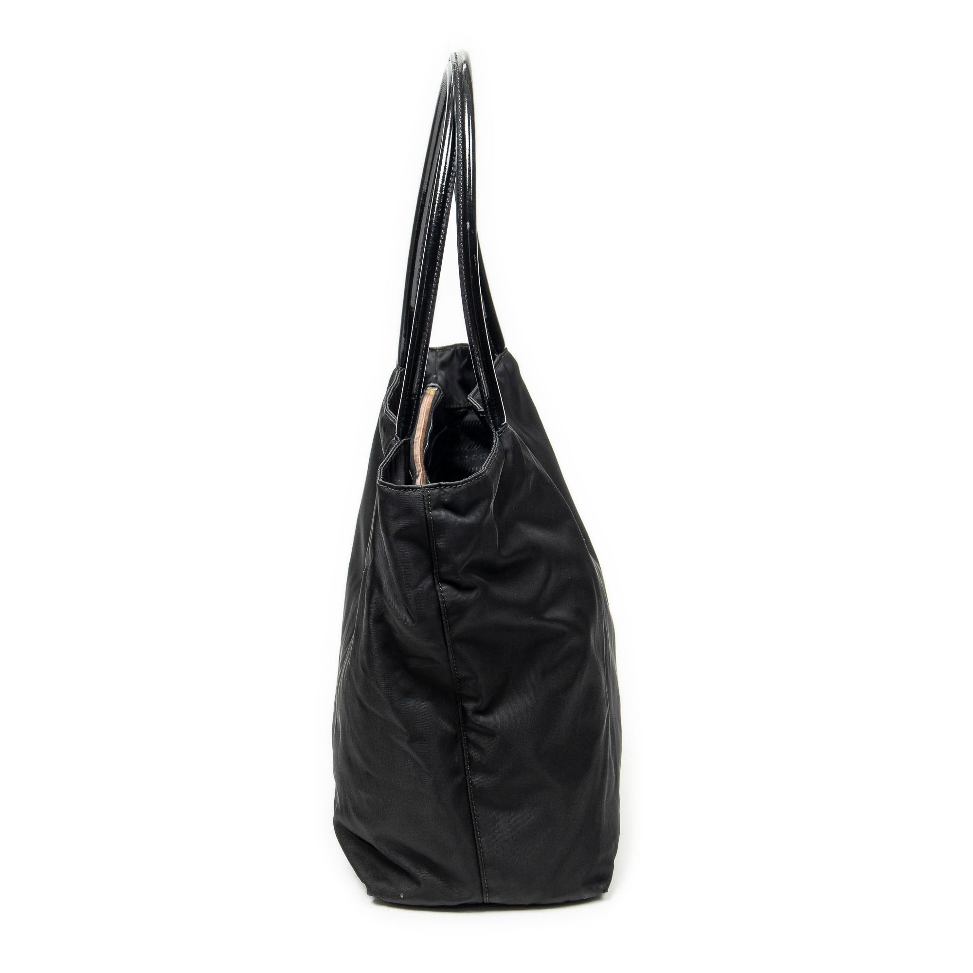 Shoulder Bag Shopping Tote Black Nylon Canvas
