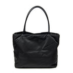Shoulder Bag Shopping Tote Black Nylon Canvas