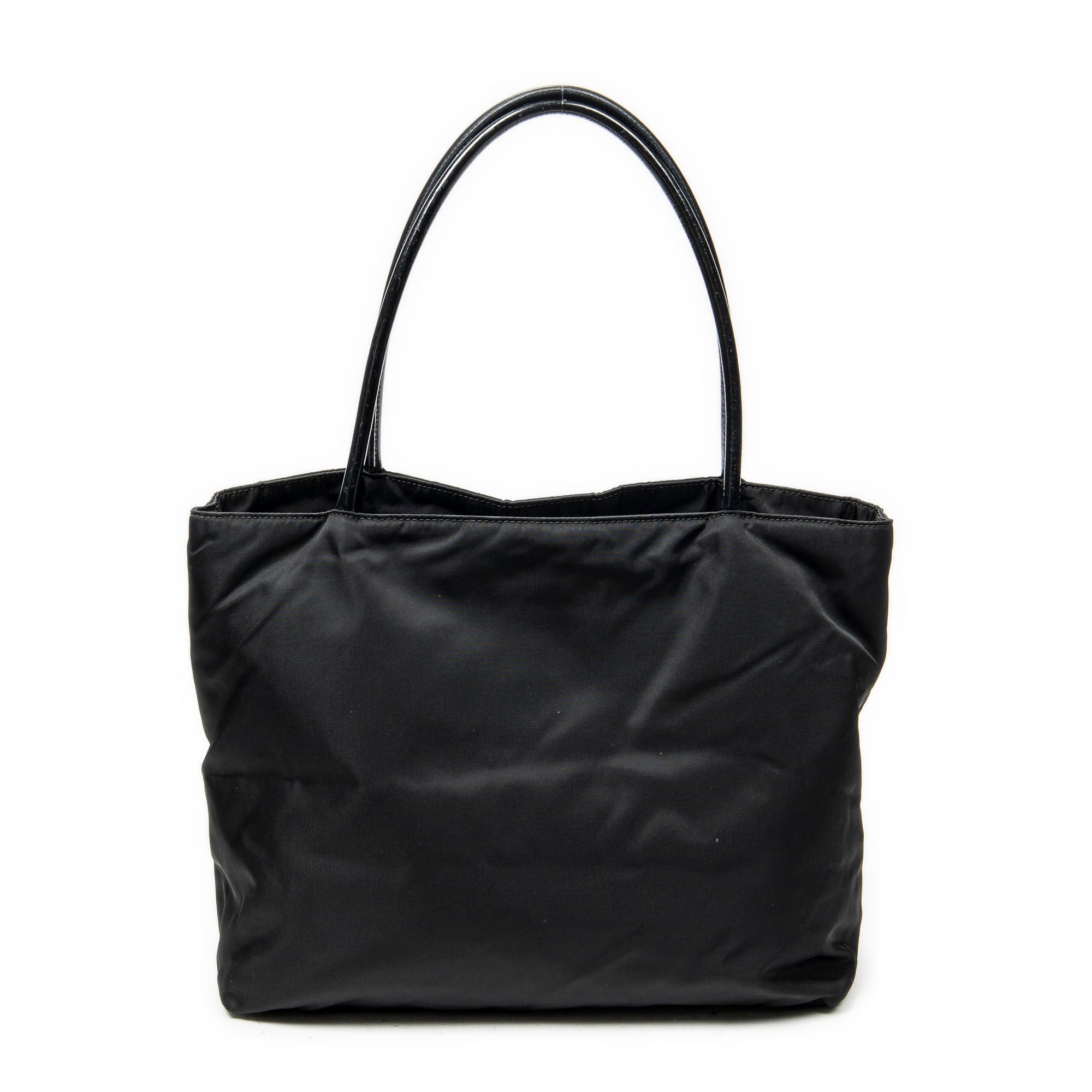 Shoulder Bag Shopping Tote Black Nylon Canvas