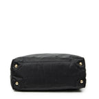 Shoulder Bag Shopping Tote Black Nylon Canvas