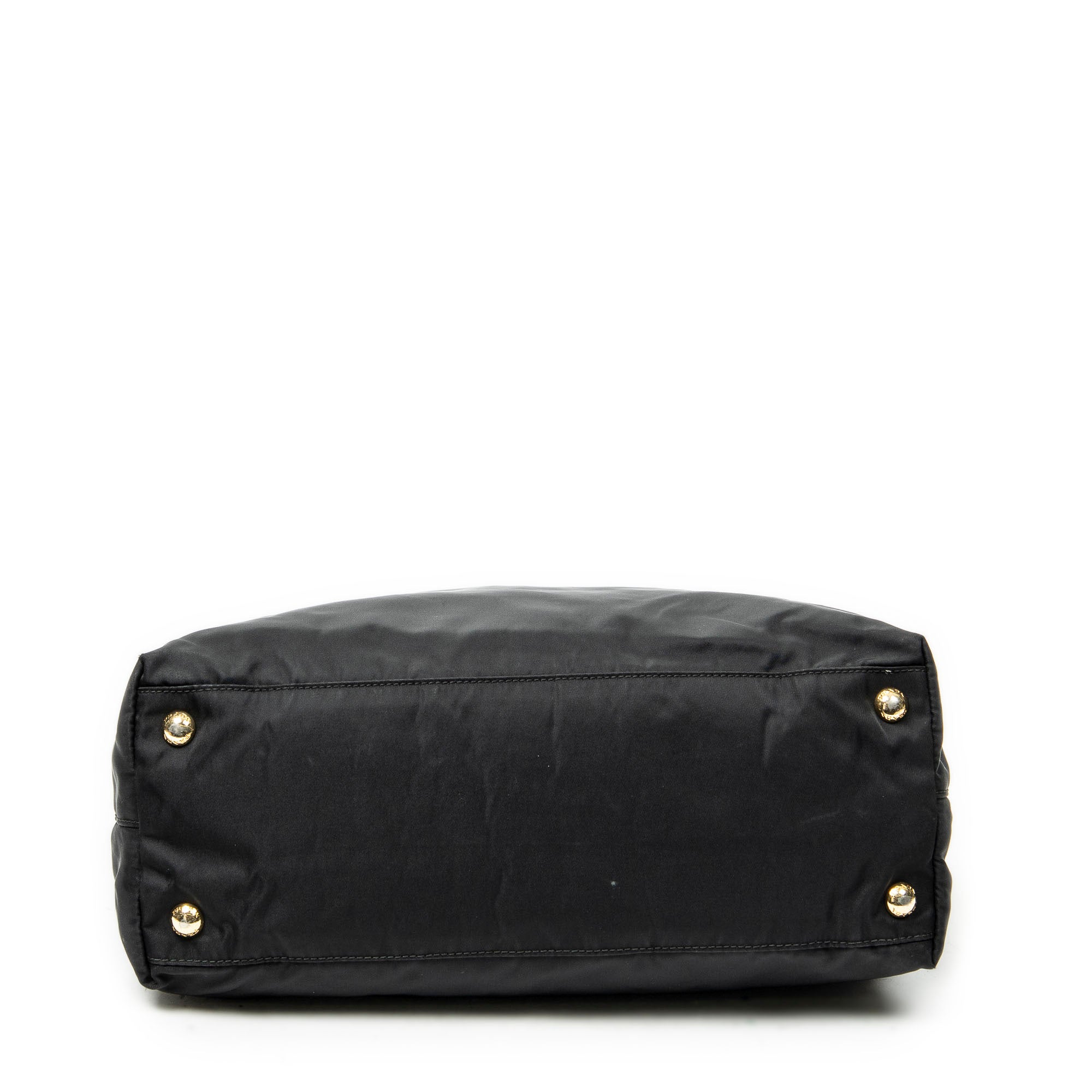 Shoulder Bag Shopping Tote Black Nylon Canvas