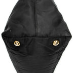 Shoulder Bag Shopping Tote Black Nylon Canvas