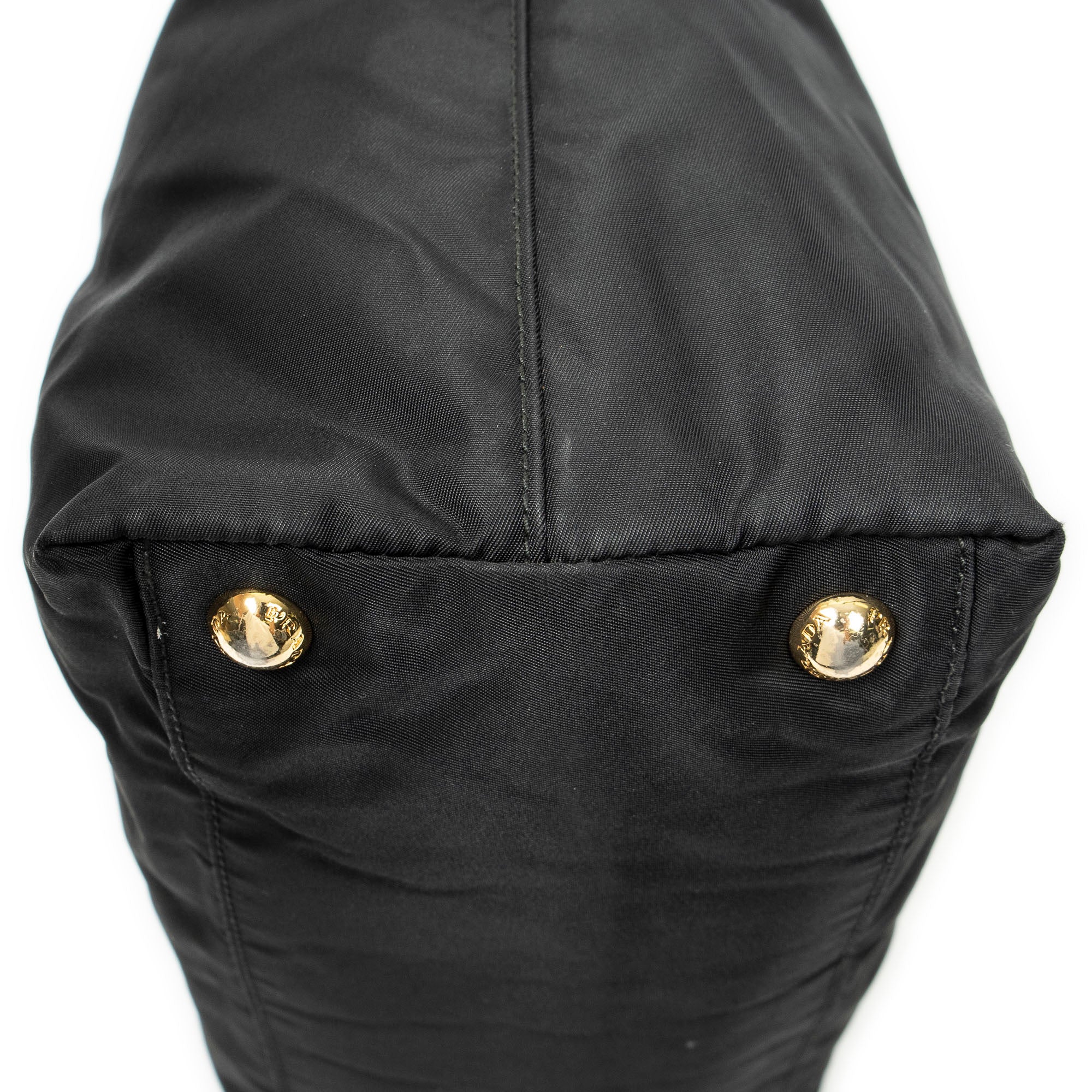 Shoulder Bag Shopping Tote Black Nylon Canvas