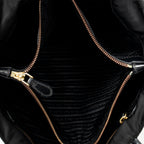 Shoulder Bag Shopping Tote Black Nylon Canvas